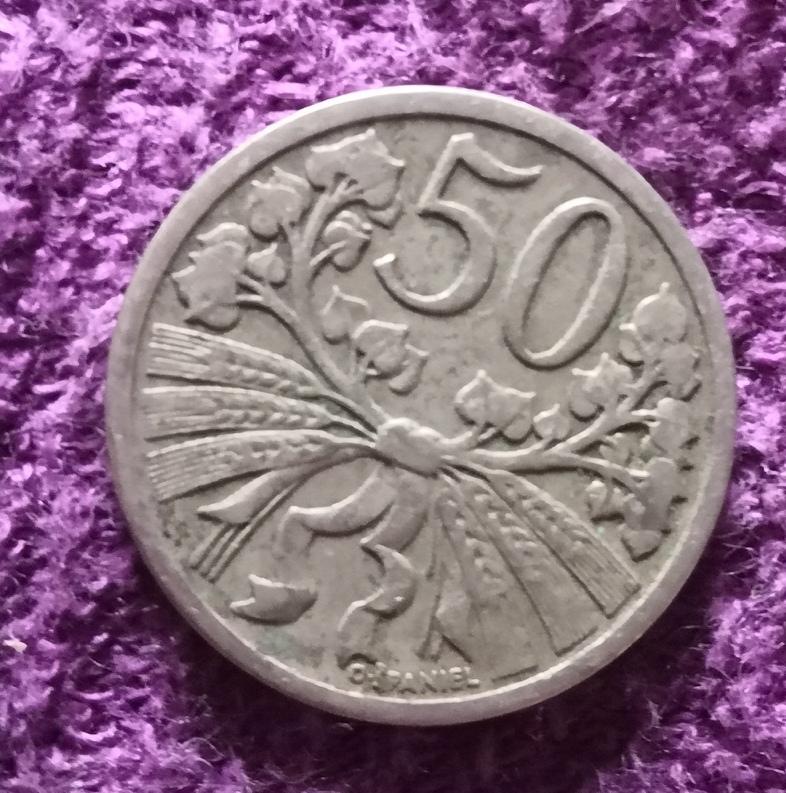 Minca republika československa 50 h 1922