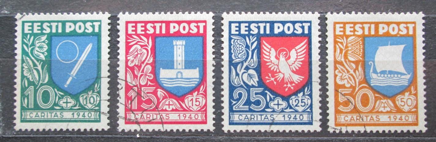 Estonsko 1940 Mestske Znaky Top Set Mi 152 55 Kat 100 1483 Aukro