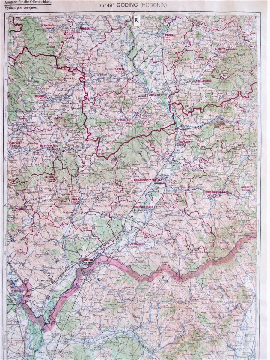 Voj Mapa Hodonin Kromeriz Zlin A Zapad Slovenska R Aukro