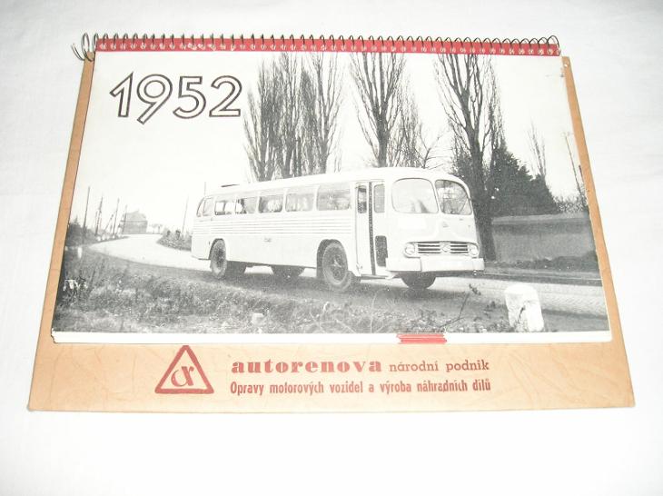 Kalendar Z Roku 1952 Vydala Autorenova N P Obrazky Aut Motorek A J Aukro