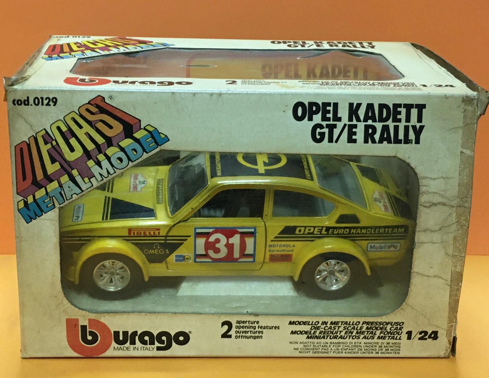Opel Kadett GT/E Rally (cod. 0129) - 1/24 staré Bburago zaprášené