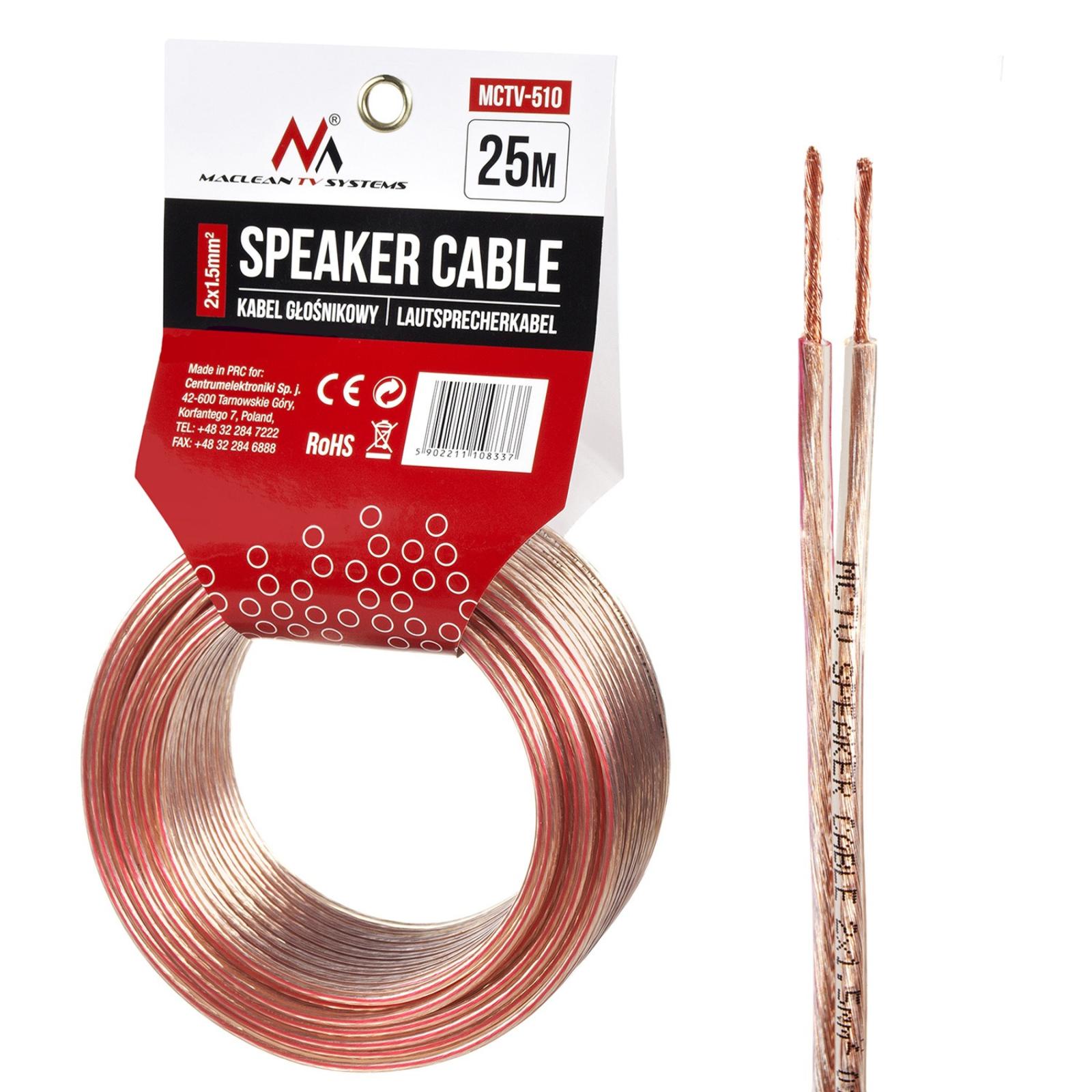 Reproduktorový kabel 2*1,5mm2 25m