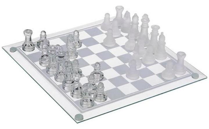 sklenený šach