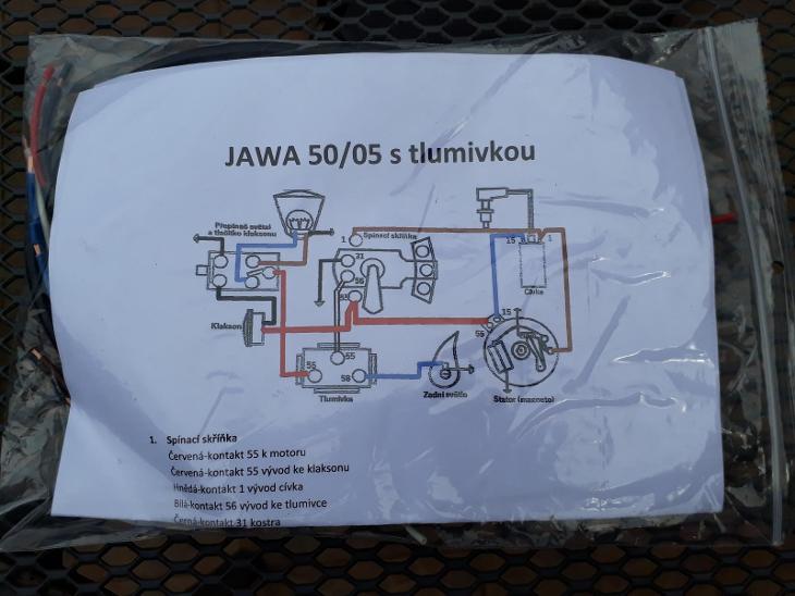 Elektroinstalace Jawa 5005 Verze S Tlumivkou Aukro