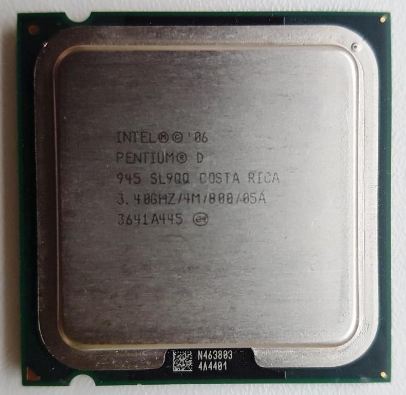 Сравнение процессоров intel pentium d 945