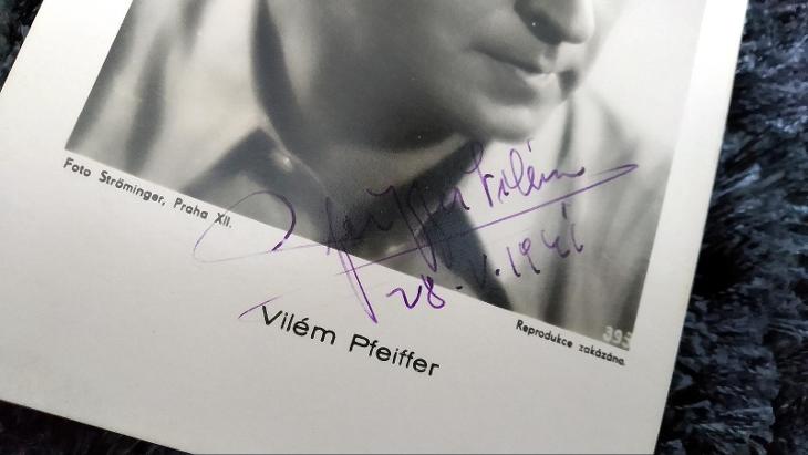 Vilém Pfeiffer - herec - autogram | Aukro