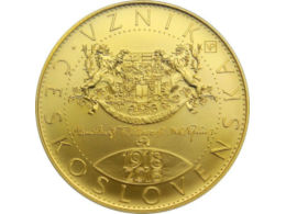 Zlatá mince 10 000 Kč ke 100. výročí vzniku Československa