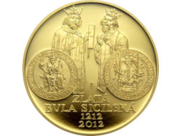 Zlatá mince 10 000 Kč k 800. výročí vydání Zlaté buly sicilské
