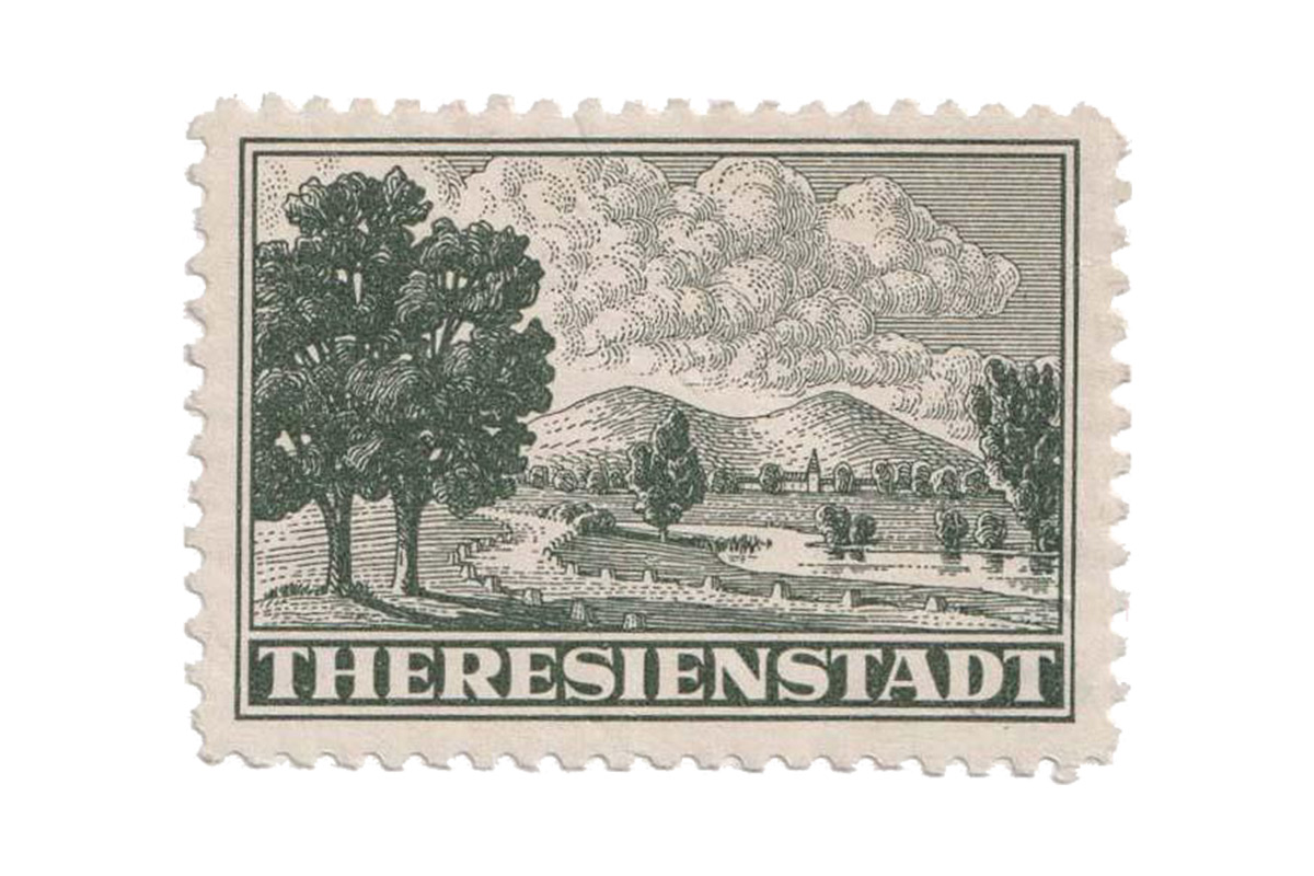 Protektorát 1943 - Terezínská připouštěcí známka
