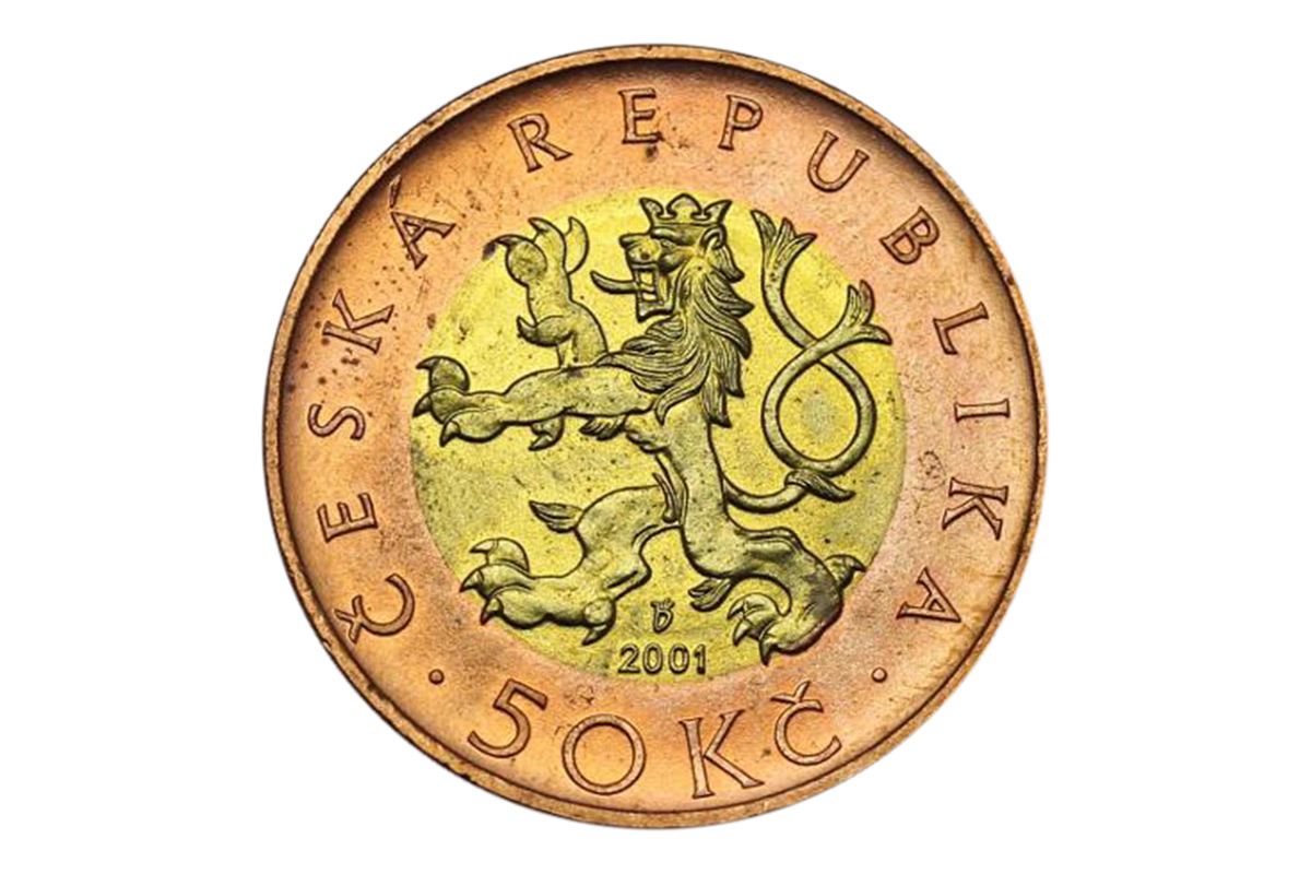 50 koruna 2001 - vzácná mince