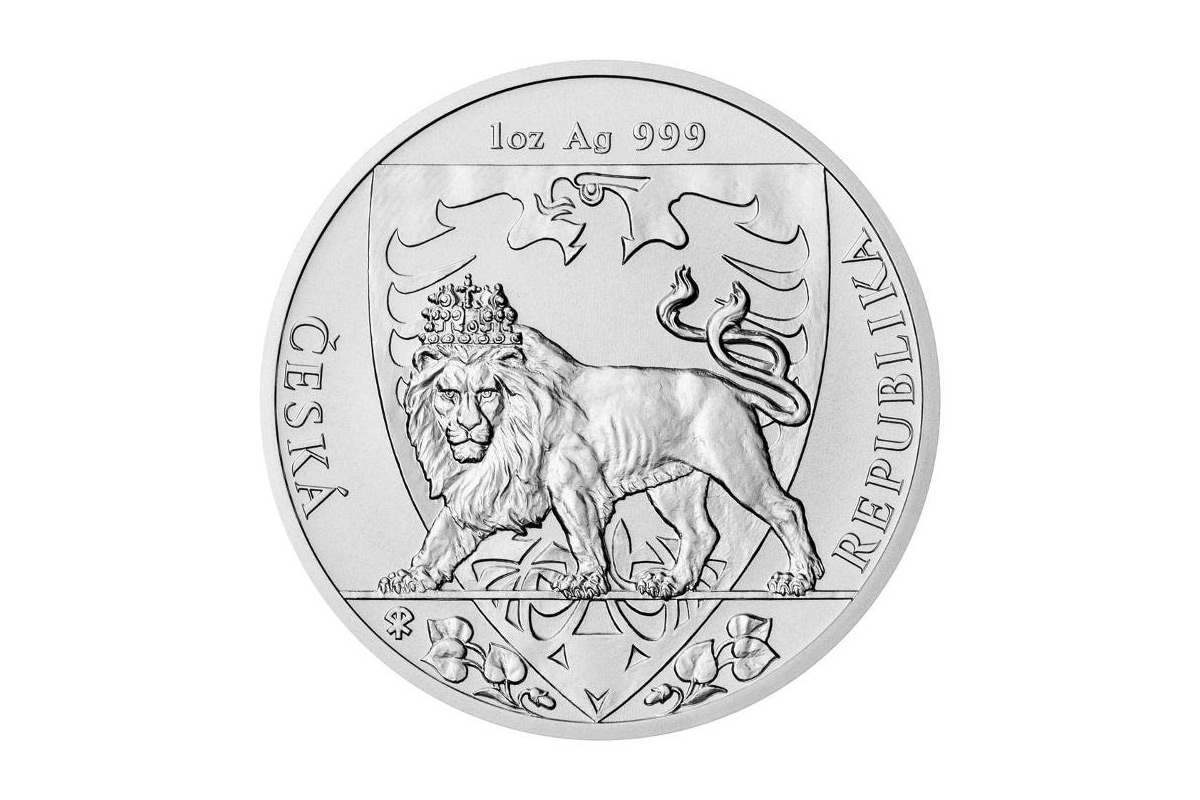 Stříbrná investiční mince Český lev 2020