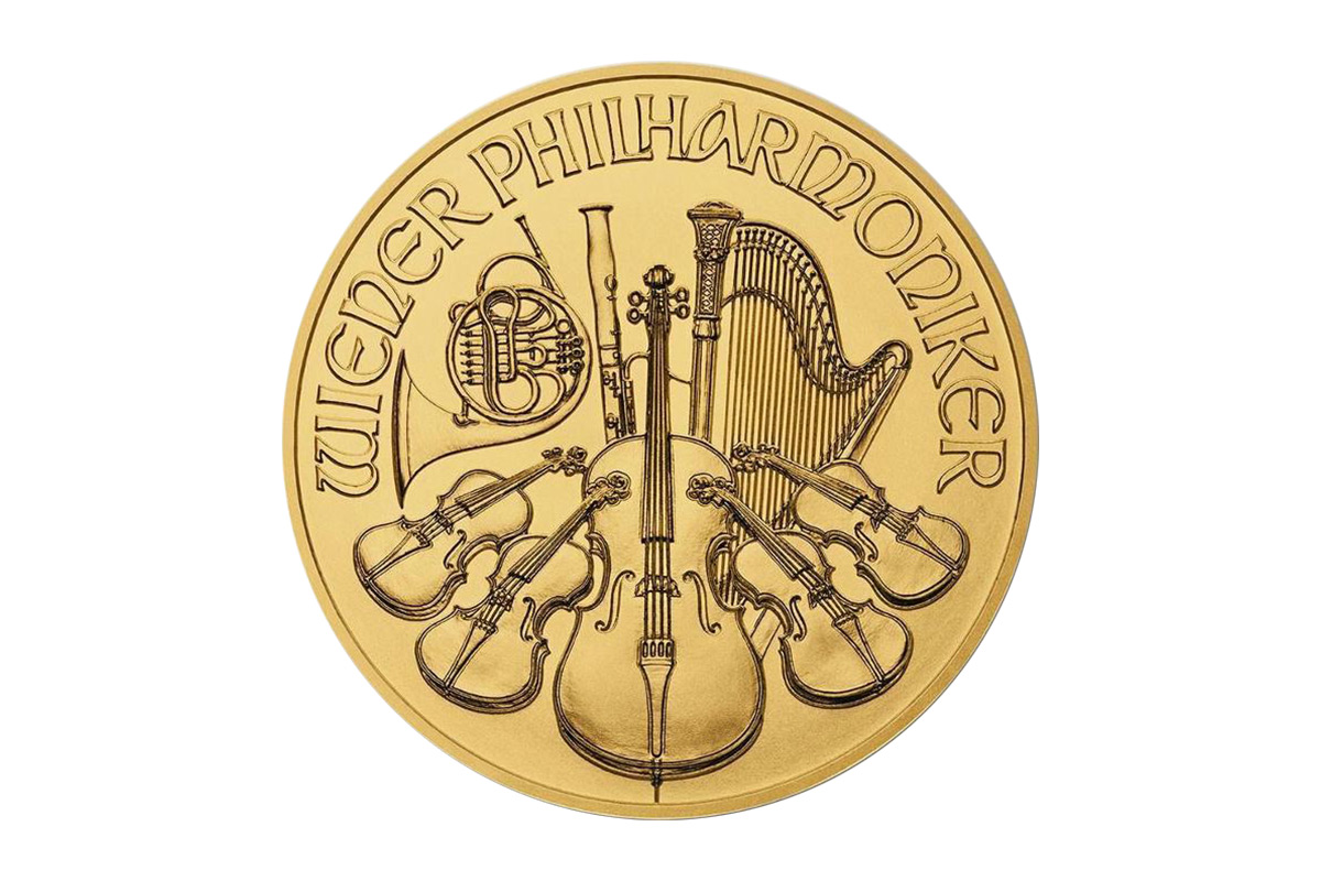 Zlatá investiční mince Wiener Philharmoniker